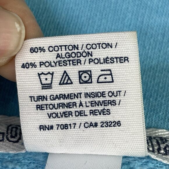 Victoria’s Secret PINK Sweatshirt Women’s Medium Blue  Half Zip Pullover Logo - Picture 7 of 10